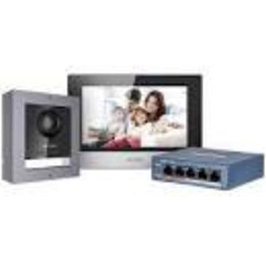 DS-KIS602UHK+(Switch)white - كيت انتركام هايك فيجين IP SafeBox Company - شركة الصندوق الامن