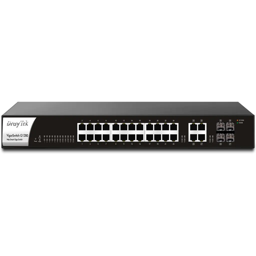 DrayTek VIGORSWITCH-G1280 -  سويتش دراي تيك - SafeBox Company - شركة الصندوق الامن