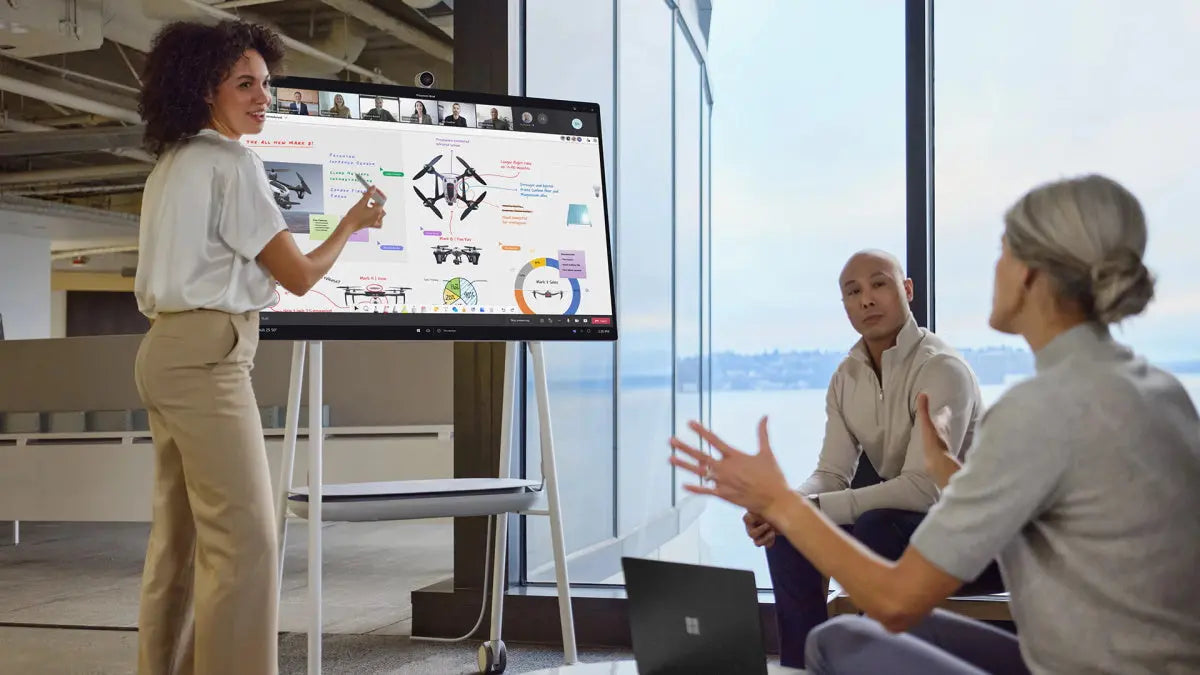 Microsoft Surface Hub 2S interactive whiteboard 127 cm (50") 3840 x 2560 pixels Platinum - SafeBox Company - شركة الصندوق الامن